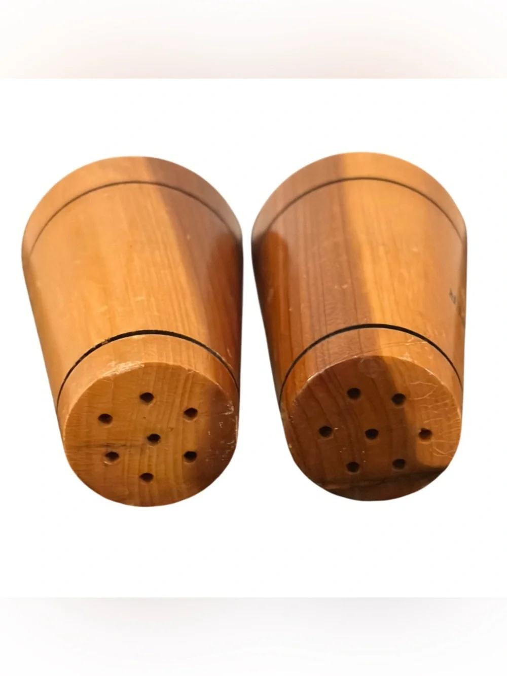 Vintage Wooden Souvenir Salt & Pepper Shakers From Massachusetts